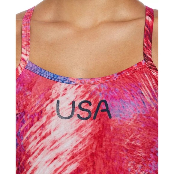 SHIPS TODAY! 🎁NIKE SWIM OLYMPIC COLLECTION WOMENS RACERBACK ONE PIECE SWIMSUIT - Picture 3 of 5